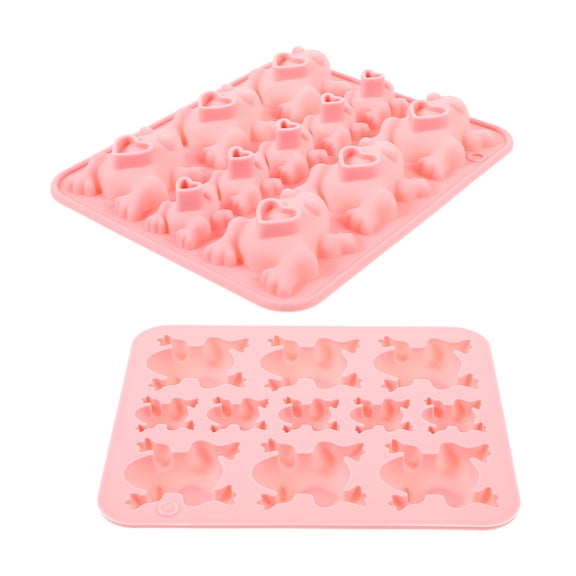 OFFIGAM 2-Pack Cute Frog Silicone Mold for Chocolate Candy Baking, Easy to Use and Kitchen Baking Tool