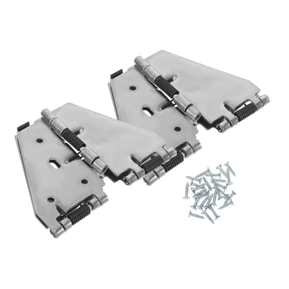 OFFIGAM 2Pcs Plated Silver Folding Table Hinge Kit with Quiet Butterfly Leaf and Drop Leaf Accessories