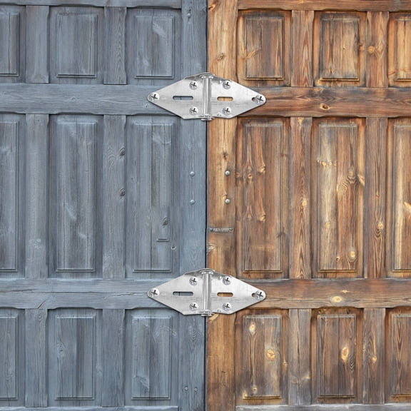OFFIGAM 2Pcs Heavy Duty Garage Door Hinges Plated Silver Finish Spring Loaded Replacement