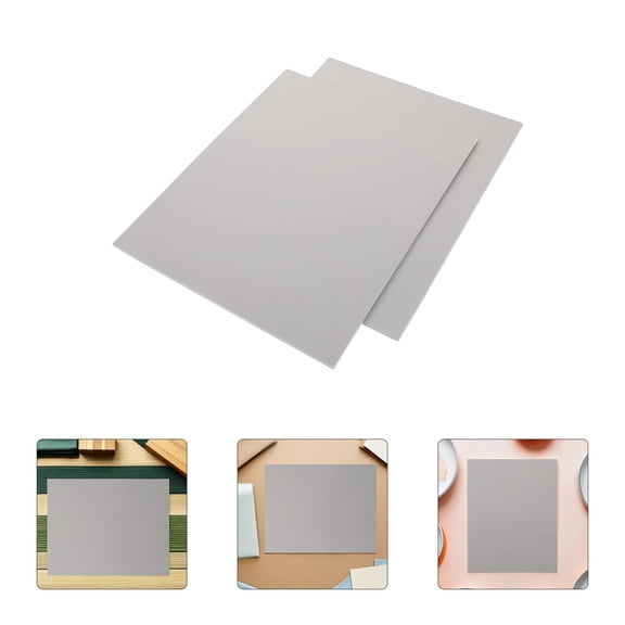 OFFIGAM 2Pcs Portable Grey Rectangle Linoleum Blocks for Printmaking and Detailed Rubber Carving