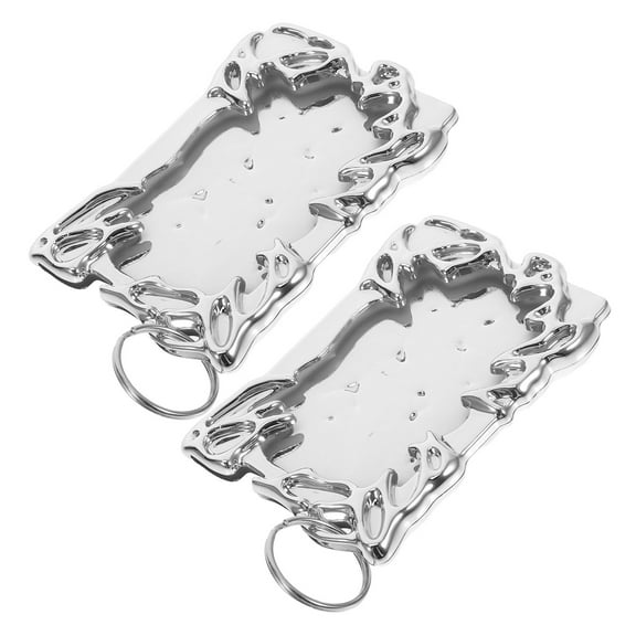 OFFIGAM 2-Pack Portable Mini Photo Frames Electroplated Plastic Card Holders for Living Room Home Decor