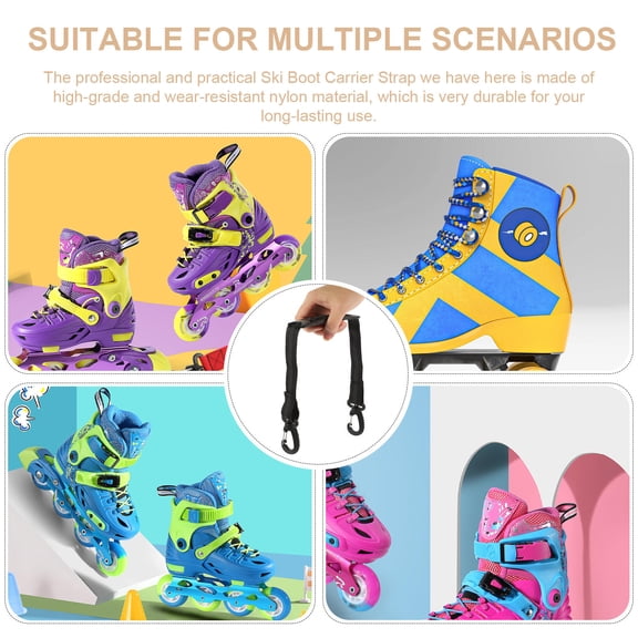 OFFIGAM Ski Boots Fixing Leash Skate Leashes 2Pcs