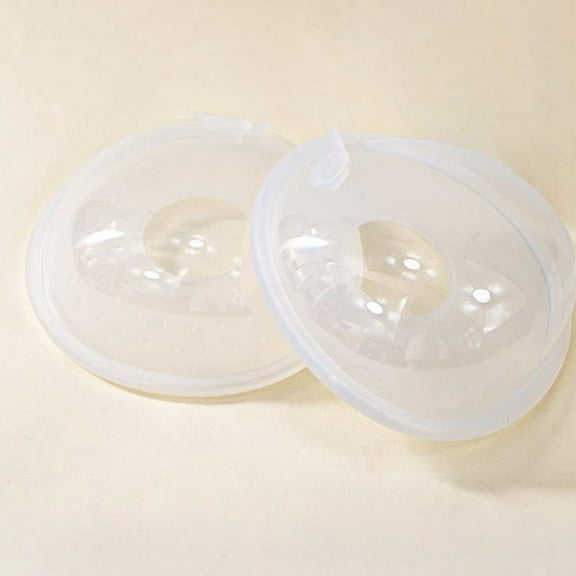 OFFIGAM 2-Pack Silicone Breastmilk Collector Shells Leak-Proof Nursing Pads for Breastfeeding Mothers