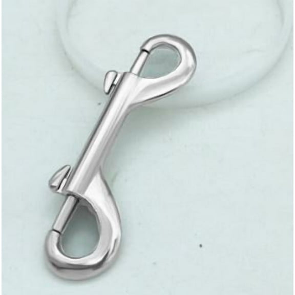 OFFIGAM 2Pcs Quick Release Double Ended Dog Collar Clips Zinc Alloy Metal Spring Snap Buckle