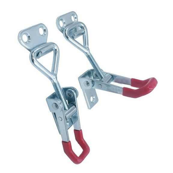 OFFIGAM 2Pcs Quick Release Toggle Clamp Hold Down Clamp Iron Silver for Welding Electronic Equipment