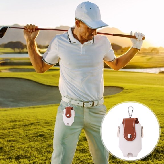 OFFIGAM 2Pcs Reusable Golf Ball Pouch Stable Material Wear Resistant for Daily Use