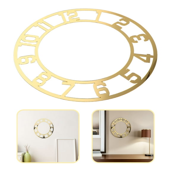 OFFIGAM 2 Pieces Round Acrylic Clock Face Numbers for Clock Making and Living Room Wall Decor