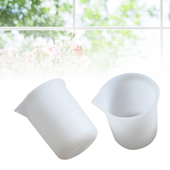 OFFIGAM White Silicone Measuring Tools for Precise Reading in Lab and Home 2Pcs
