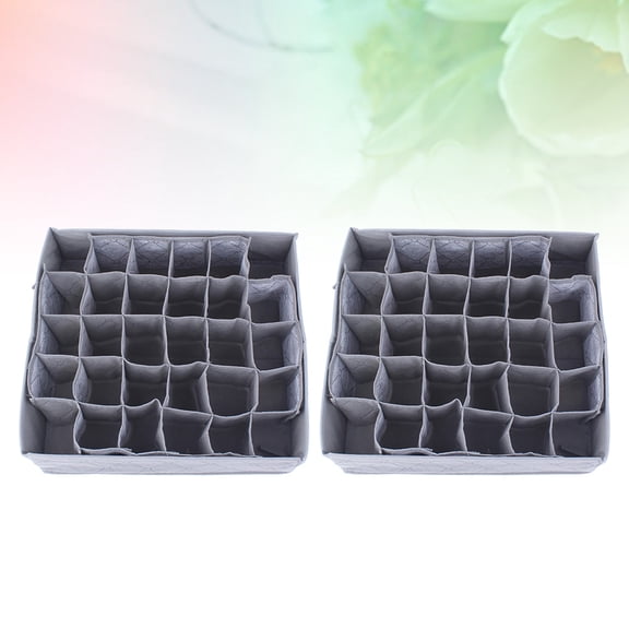 OFFIGAM 2-Pack Grey Non-Woven Fabric Clothes Storage Organizer for Home Use, Simple Design, and Lightweight