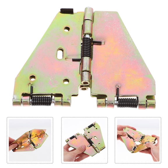 OFFIGAM 2Pcs Spring Lock Folding Table Leaf Hinges Golden Iron for Cabinet Drawer and Drop Leaf Tables
