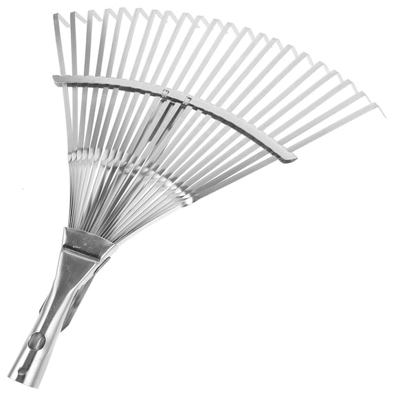 OFFIGAM 2Pcs Stainless Steel Garden Rake with Retractable Handle for Easy Soil Raking and Root Digging
