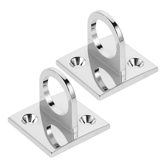 OFFIGAM 2Pcs Stainless Steel Pad Eye Plate Hooks for Marine Hardware and String Lights Hanging