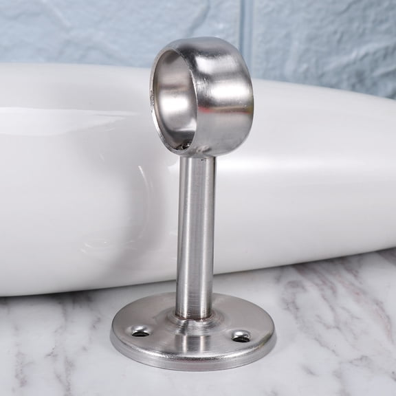OFFIGAM 2-Pack Round Stainless Steel Closet Rod Brackets Heavy Duty Support for Closet Organization