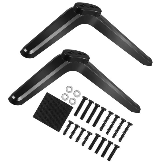 OFFIGAM 2Pcs  Universal TV Stand Stable and Easy to Install for 32-55 Inch TV Plastic Black 8.25X2.36X1.18in