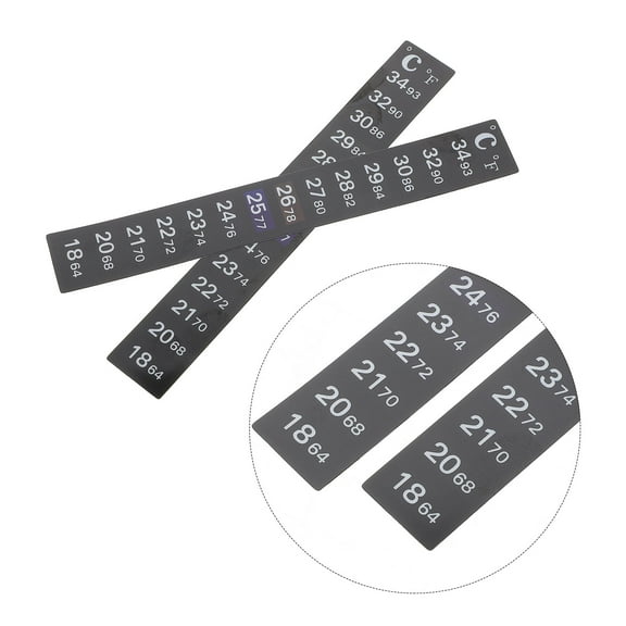 OFFIGAM Fermentation Thermometer Sticker Easy Use Color Changing Black 2Pcs