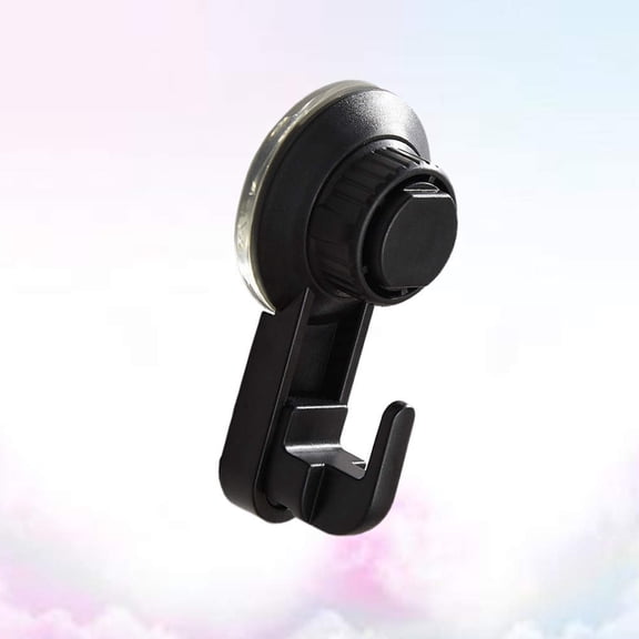 OFFIGAM 2-Pack Black PVC Cup Hooks Traceless for Hanging Kitchen Utensils and Accessories