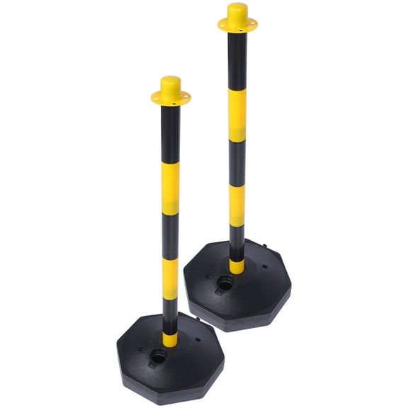 OFFIGAM 2Pcs Traffic Cones Warning Columns for Outdoor Parking Barrier Use
