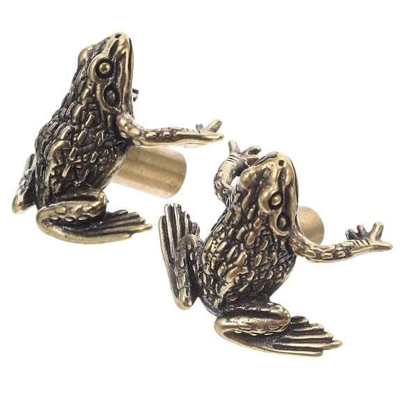 OFFIGAM Set of 2 Brass Animal-Shaped Cabinet and Drawer Door Handles, Decorative Hardware for Home and Office