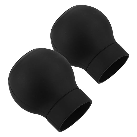OFFIGAM 2Pcs Universal Car Gear Lever Cover Black Silicone Material for Manual Shift Knob Protection