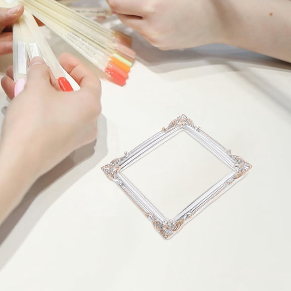 OFFIGAM 2Pcs Vintage Photo Frames European Style Silver Creative Photography Home Decor