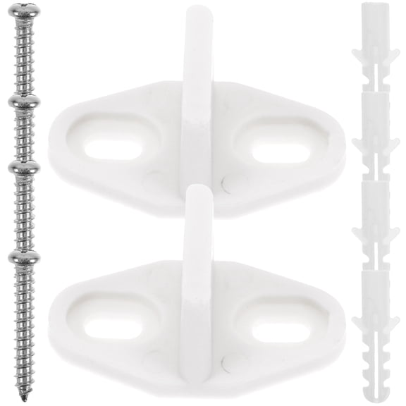 OFFIGAM Set of 2 Carbon Steel Wall-Mounted Door Floor Track Stoppers for Enhanced Door Safety and