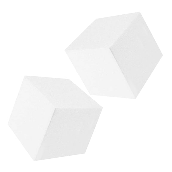 OFFIGAM 2Pcs White Craft Foam Block for Creating Fake Wedding Cakes with Fondant and Buttercream