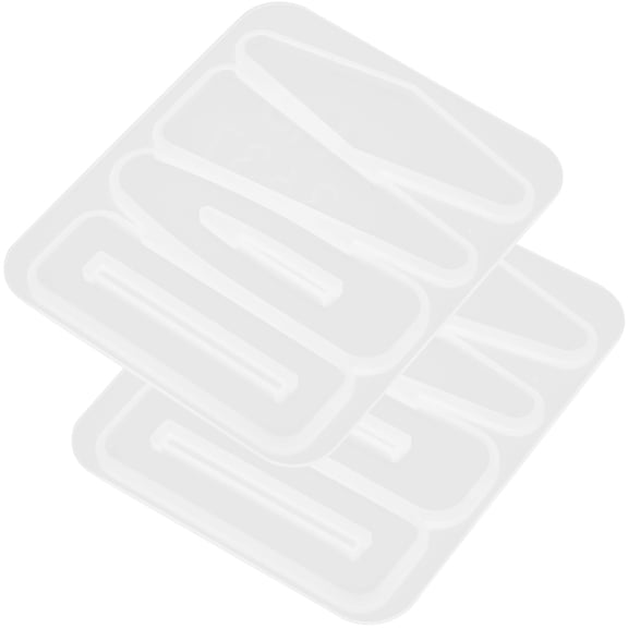 OFFIGAM 2-Pack Silicone Hairpin Molds for Crafts, Reusable White Shapes Perfect for Crafting Projects