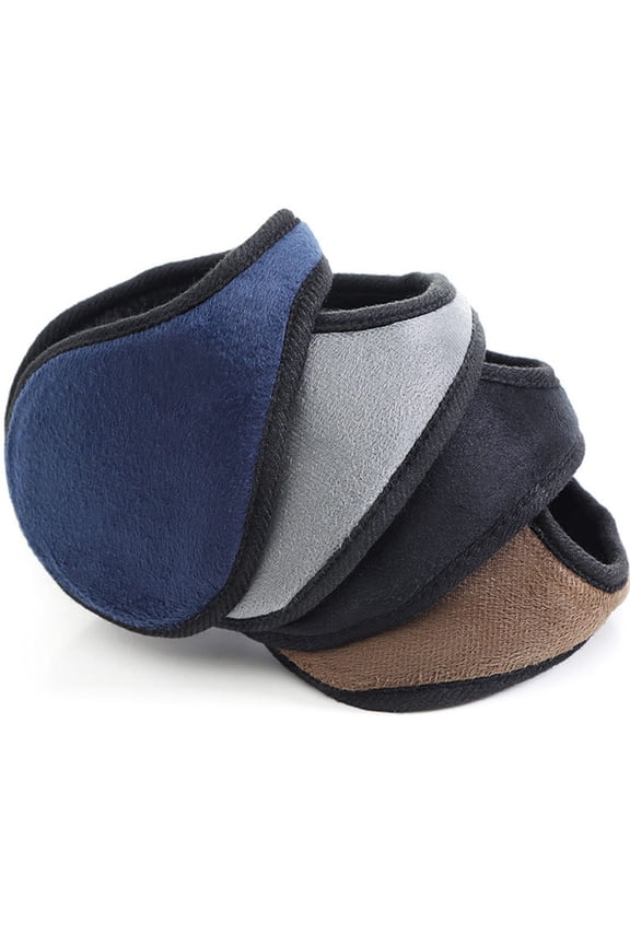 Winter Warm Earmuffs Navy , 2 Pieces Soft Ear Muffs for Cold Weather and Outdoor Use