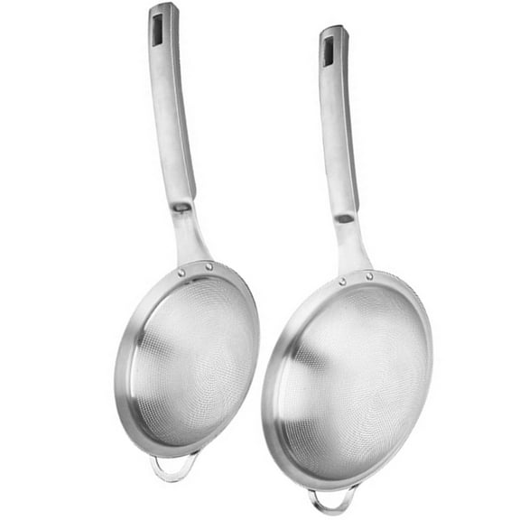 OFFIGAM 2-Pack Professional Kitchen Oil Strainers with Uniform Leak Holes Cooking Tools