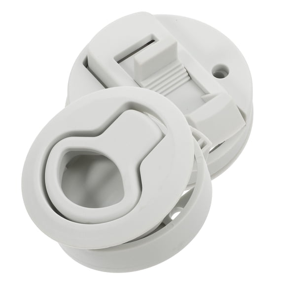 OFFIGAM 2Sets Boat Cabinet Locking Latches White Flush Pull for Yacht Hatch Installation