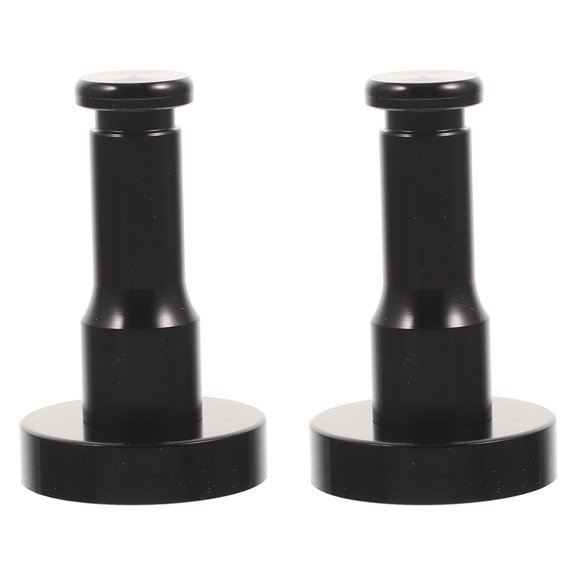 OFFIGAM Wall Hat Hooks Black Stainless Steel, 2 Sets Coat Hangers for Home, Office, Entryway Organization