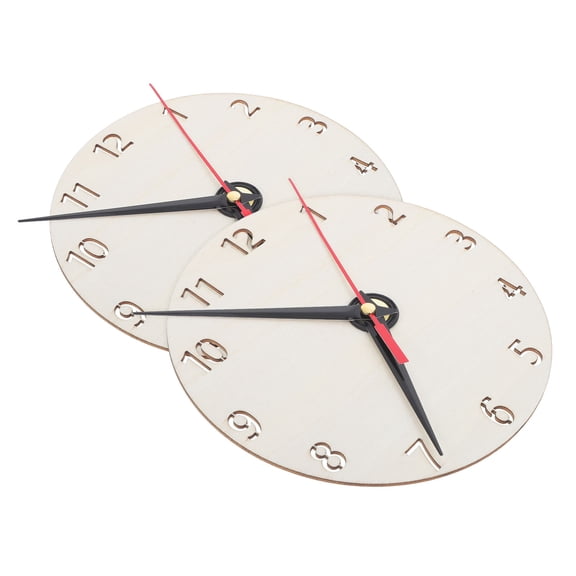 OFFIGAM Beige Wooden Clock Face Blank for DIY Projects with Natural Wood Material