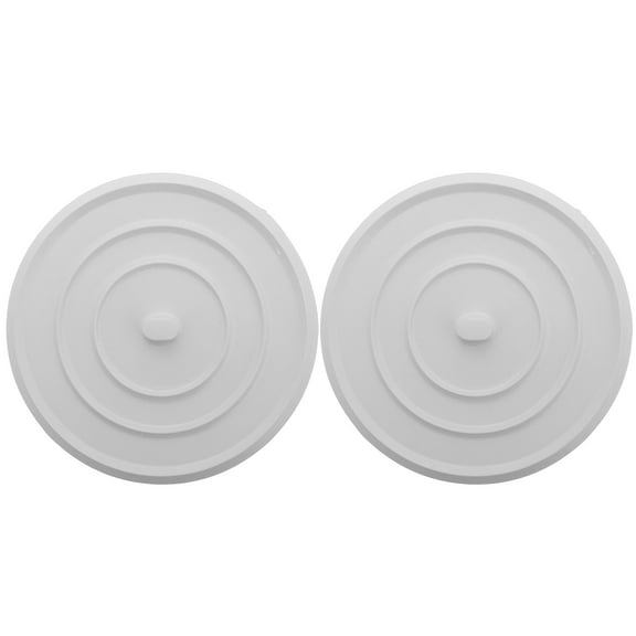 OFFIGAM 2pcs Bathroom Kitchen Rubber Sink Plug Flat Drain Stopper Hair Catcher Drain Cover Large Rubber Stopper for Bathtub Sink