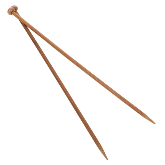 OFFIGAM 2pcs Crochet Hooks for Beginners Brown Knitting Needles Handmade Craft Tools for Home Use