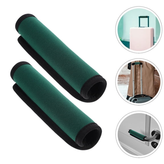 OFFIGAM 2pcs Luggage Handle Wraps Polyester Dark Green Wear Resistance for Car Owners