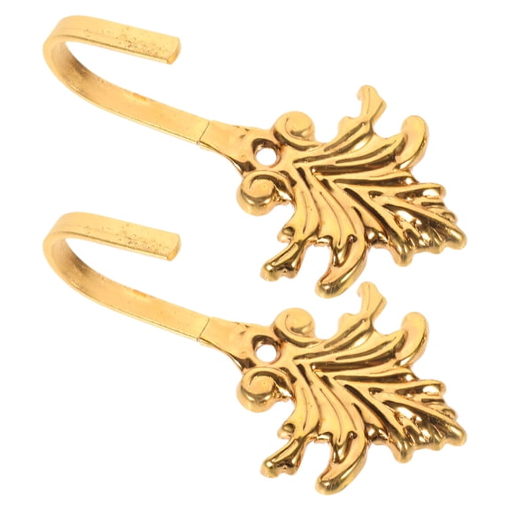 OFFIGAM 2pcs Metal Curtain Holdbacks Wall Hook Tie Back Hooks for Curtains