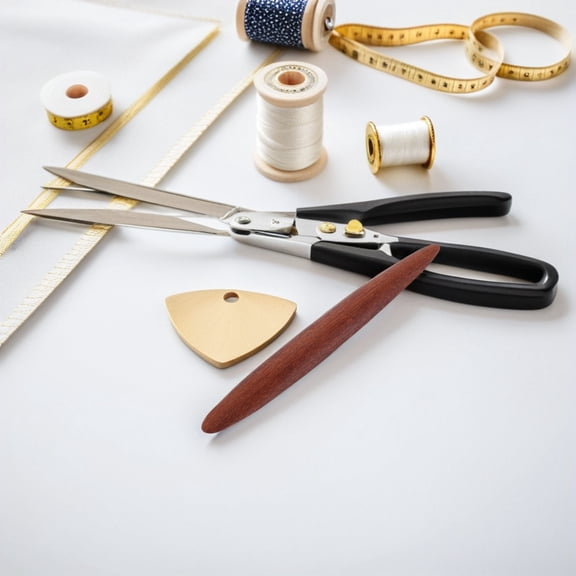 OFFIGAM Multi-Function Crafting Ruler and Paper Scoring Board with Burnisher Tool, Brown Wood, 2 Pieces for Crafts