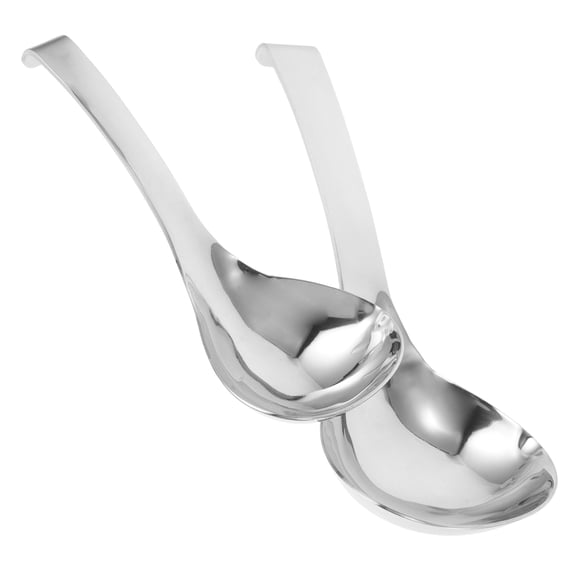 OFFIGAM Set of 2 Stainless Steel Soup Ladles Large Serving Spoons for Restaurants and Home Use