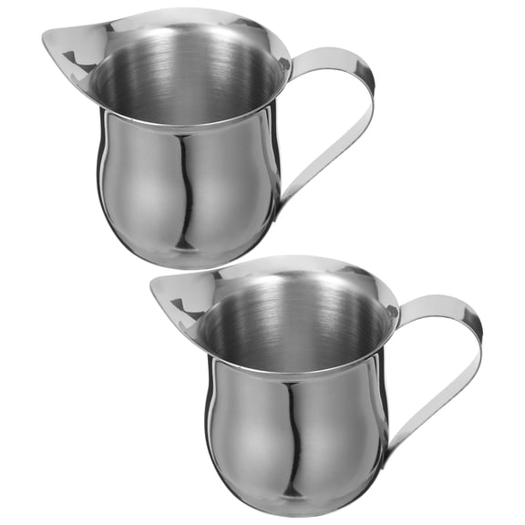 OFFIGAM Stainless Steel Frothing Pitcher for Coffee, Compact Stylish Design, 3oz Capacity