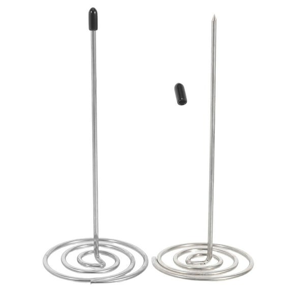 OFFIGAM 2pcs Stainless Steel Restaurant Ticket Holder Silver for General Users Home Use