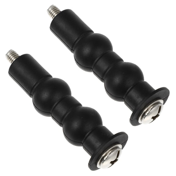 OFFIGAM 2-Pack Toilet Seat Hinge Bolts, Stainless Steel and PP Black Replacement Hardware for Bathroom Toilet Seat