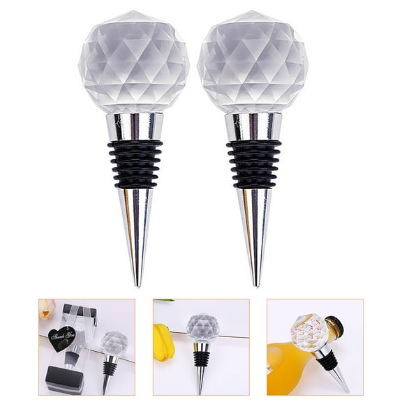 OFFIGAM Holiday Wine Stopper Gifting Occasions Wine Bottle Stopper Assorted Color 2Pcs