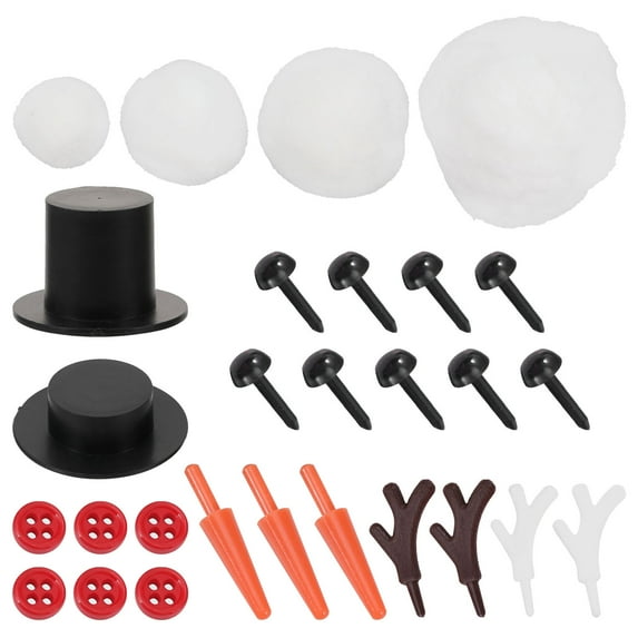 OFFIGAM 3-Pack Snowman Craft Kits for Kids and Parents with Assorted Colors and Materials for Holiday Fun