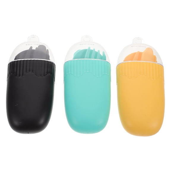 OFFIGAM 3 Sets Travel Tableware Storage Box Case PP Kit for Backpacking