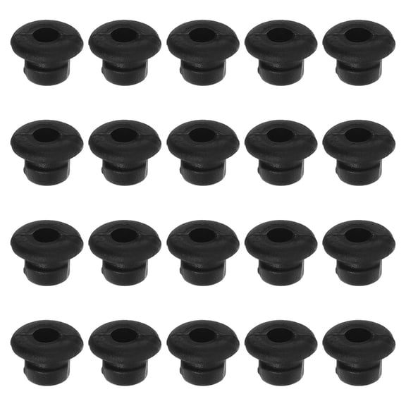 OFFIGAM 300 Pcs Pegboard Hook Retainers, 6mm Hole Rubber Locking Plugs, Black Pegboard Accessories for Display Organization