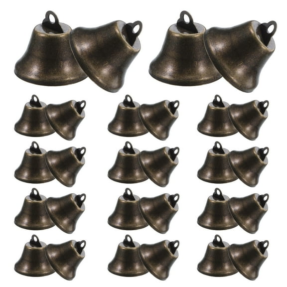 OFFIGAM 30Pcs Bronze Vintage Metal Bells for Crafts, Decorative Door Bells, Ornaments, Jewelry Making and Home Decor