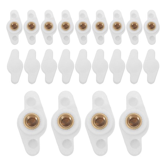 OFFIGAM 30Pcs White T Shape Handle Knobs with Threaded Grip for Clamping and Hand Tightening Screws