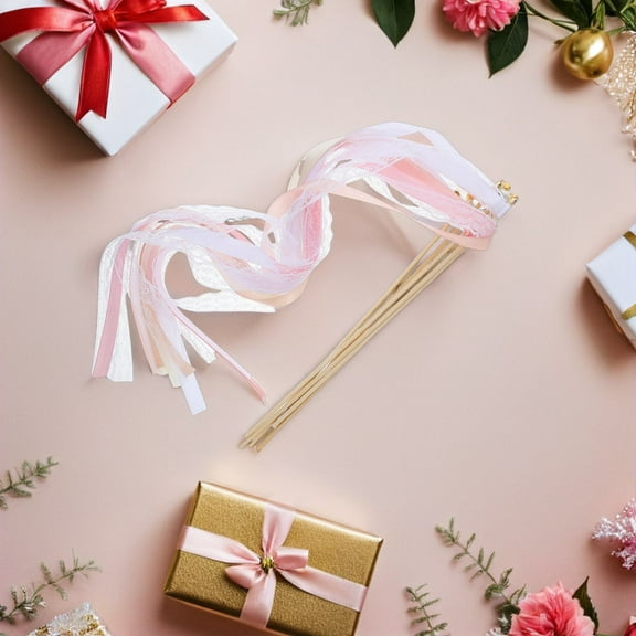 OFFIGAM Lace Fairy Wands Assorted Colors 30 Pieces Romantic Party Decorations for Kids Birthday and Events