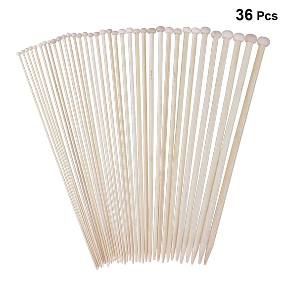 OFFIGAM 36 PCS Khaki Single Pointed Straight Needle for DIY Projects and Handmade Weaving