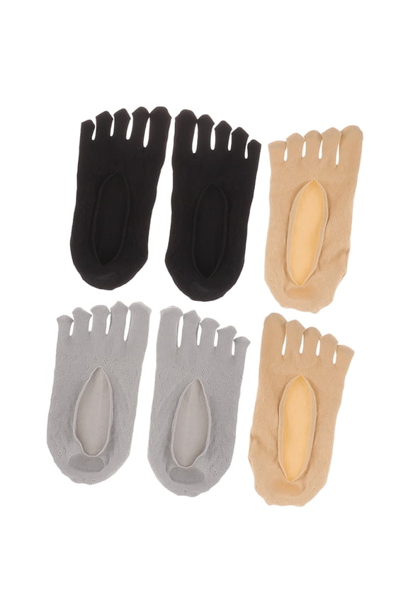 Women's Wide Toe Cotton Socks 3 Pairs Breathable Soft for Foot Care and Friction